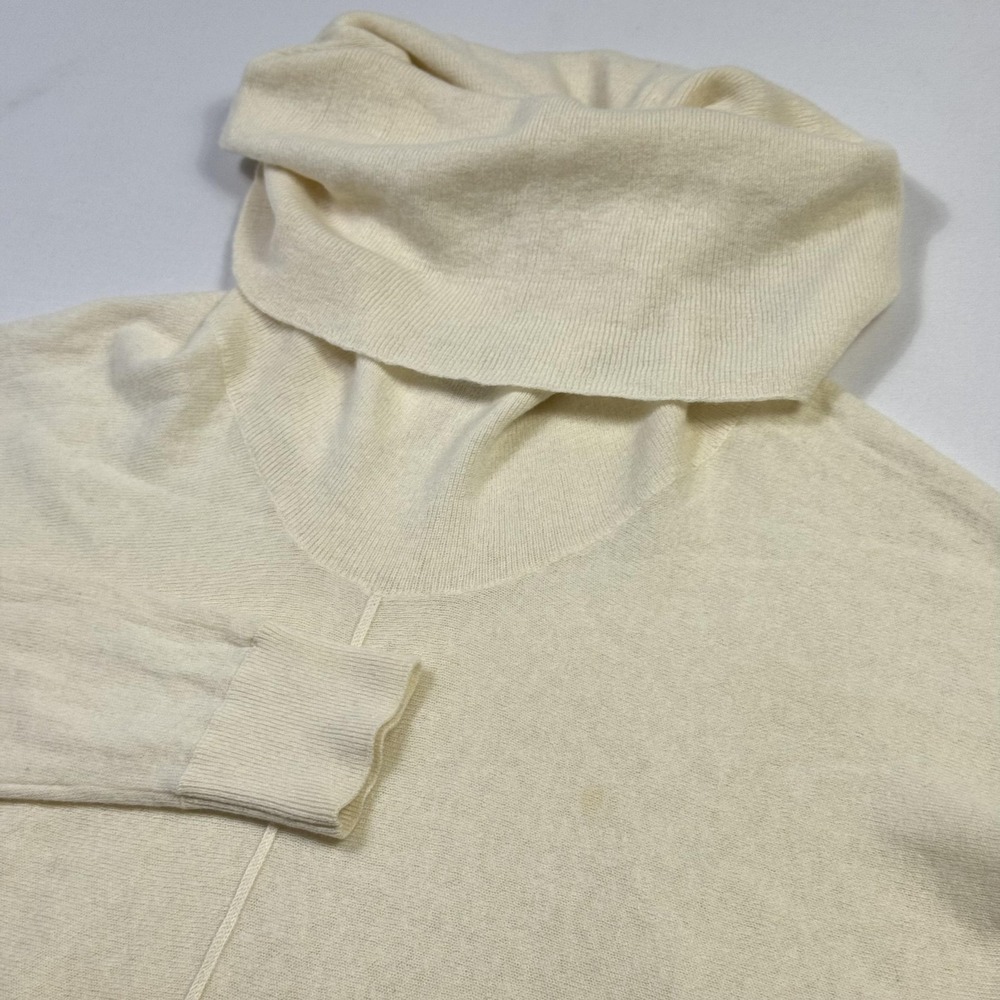 Vince‎ Sweater Womens Large White Wool Cashmere Turtleneck Knit Pullover